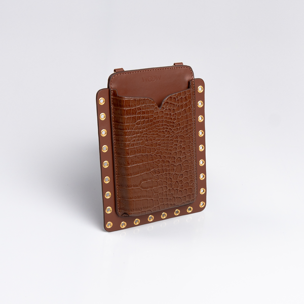 Bolsa Porta Celular Ina com Ilhós - Ambar