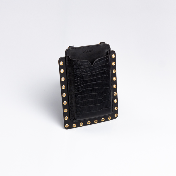 Bolsa Porta Celular Ina com Ilhós - Preto