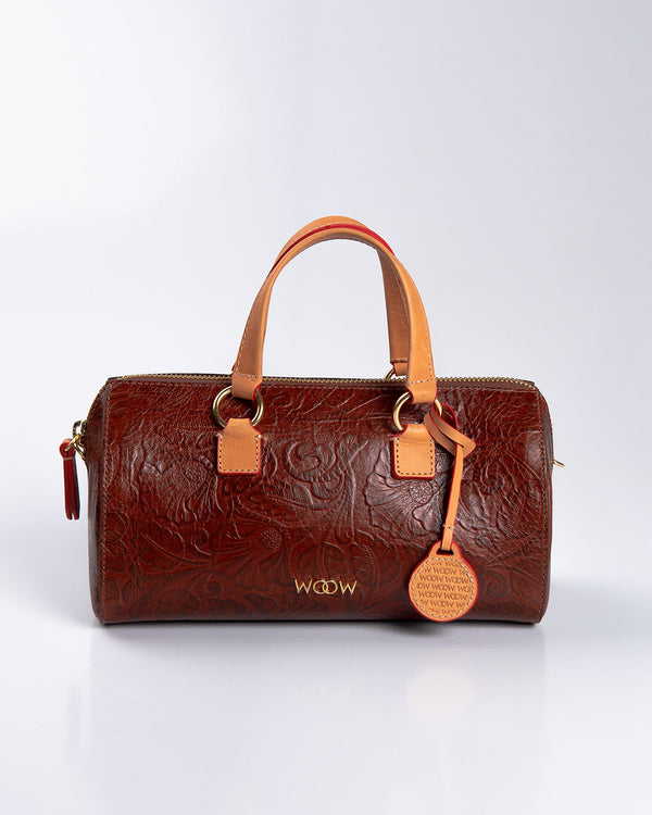 Bolsa Média Flora Couro Ambar - Default Title