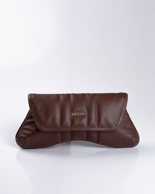 Bolsa Média Agatha Couro Café WOOW