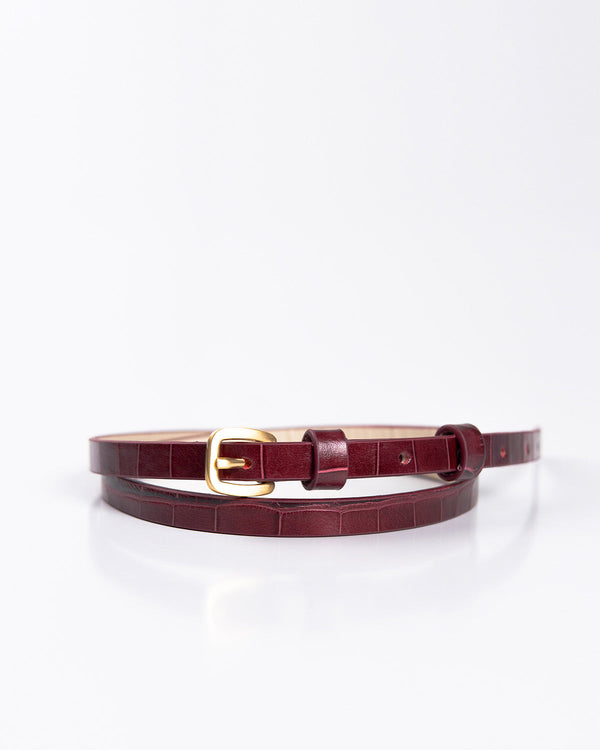 Cinto Bianca Couro Bordô - Bordo / PP
