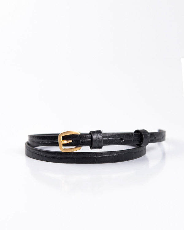 Cinto Bianca Couro Preto - Preto / PP